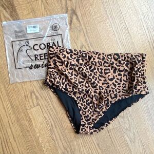 Coral Reef Swim NEW, NEVER WORN Barefoot Bottom Leopard Print sz XL (14-16)